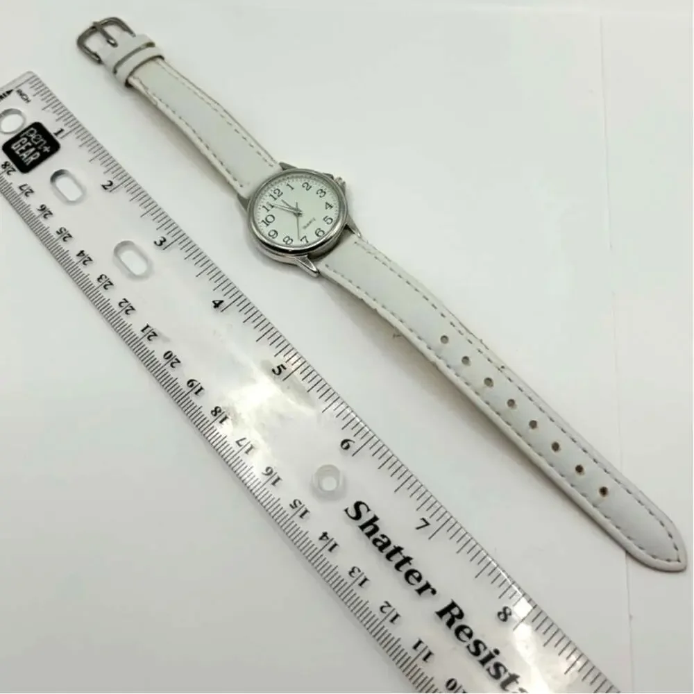 Silver & White Classic Watch